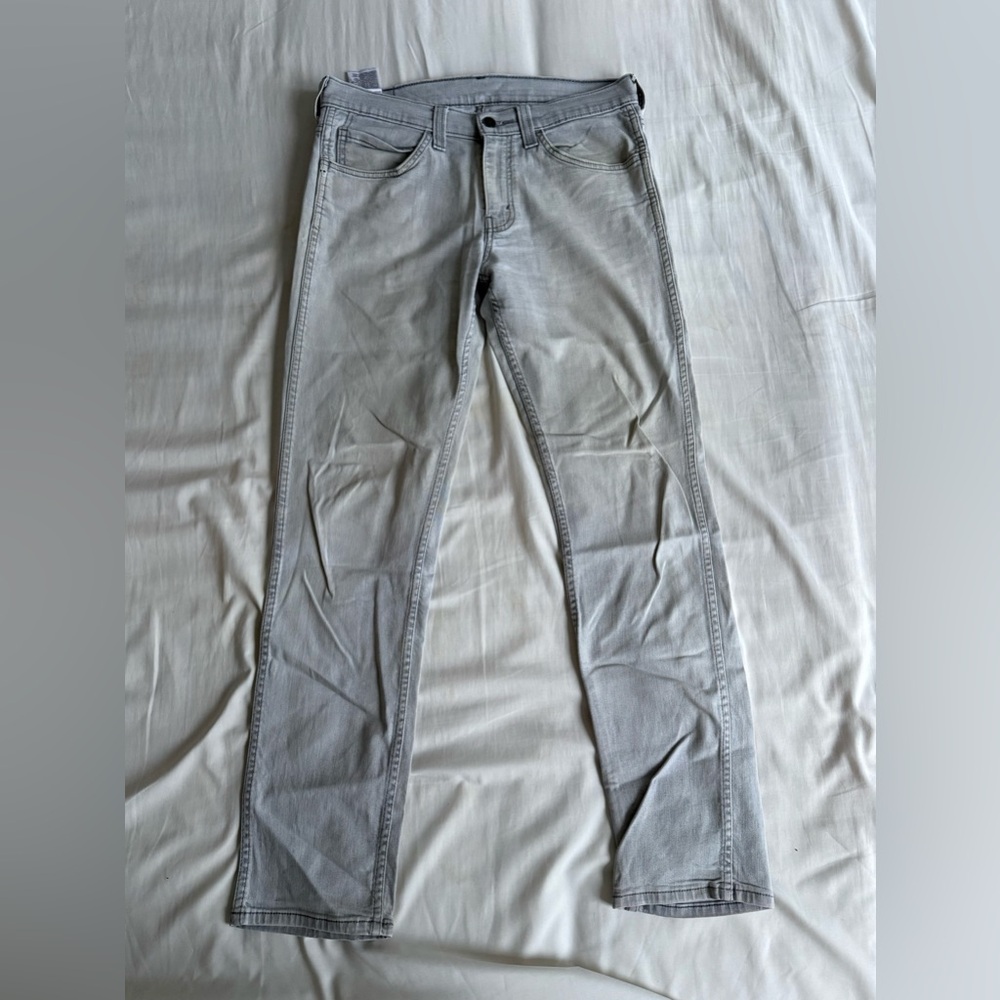 Levi’s 511 Men’s Light Gray White Wash Jeans